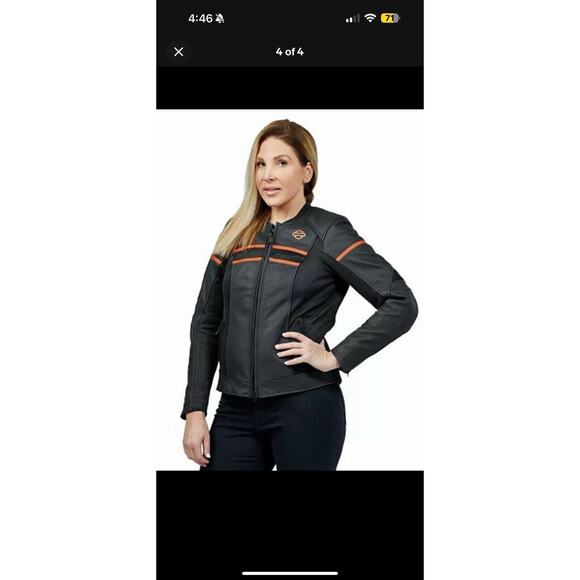 Harley-Davidson Women's Brawler Leather Jacket - 98007-21VW - Picture 4 of 12